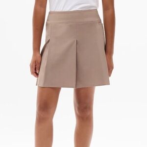 Athleta Girl Pleated School Days Skort Tan Size 6 NWT